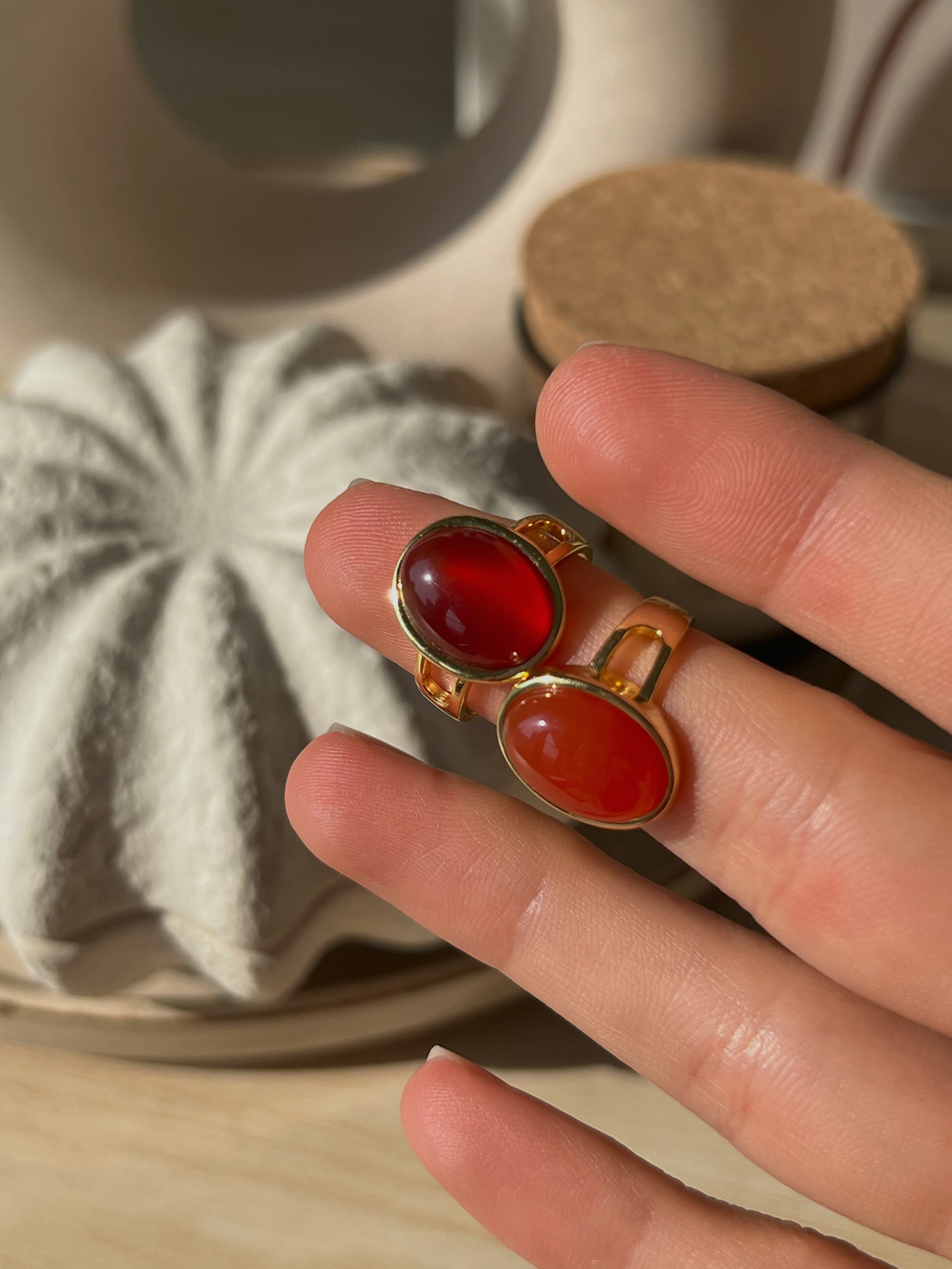 Bague en cornaline