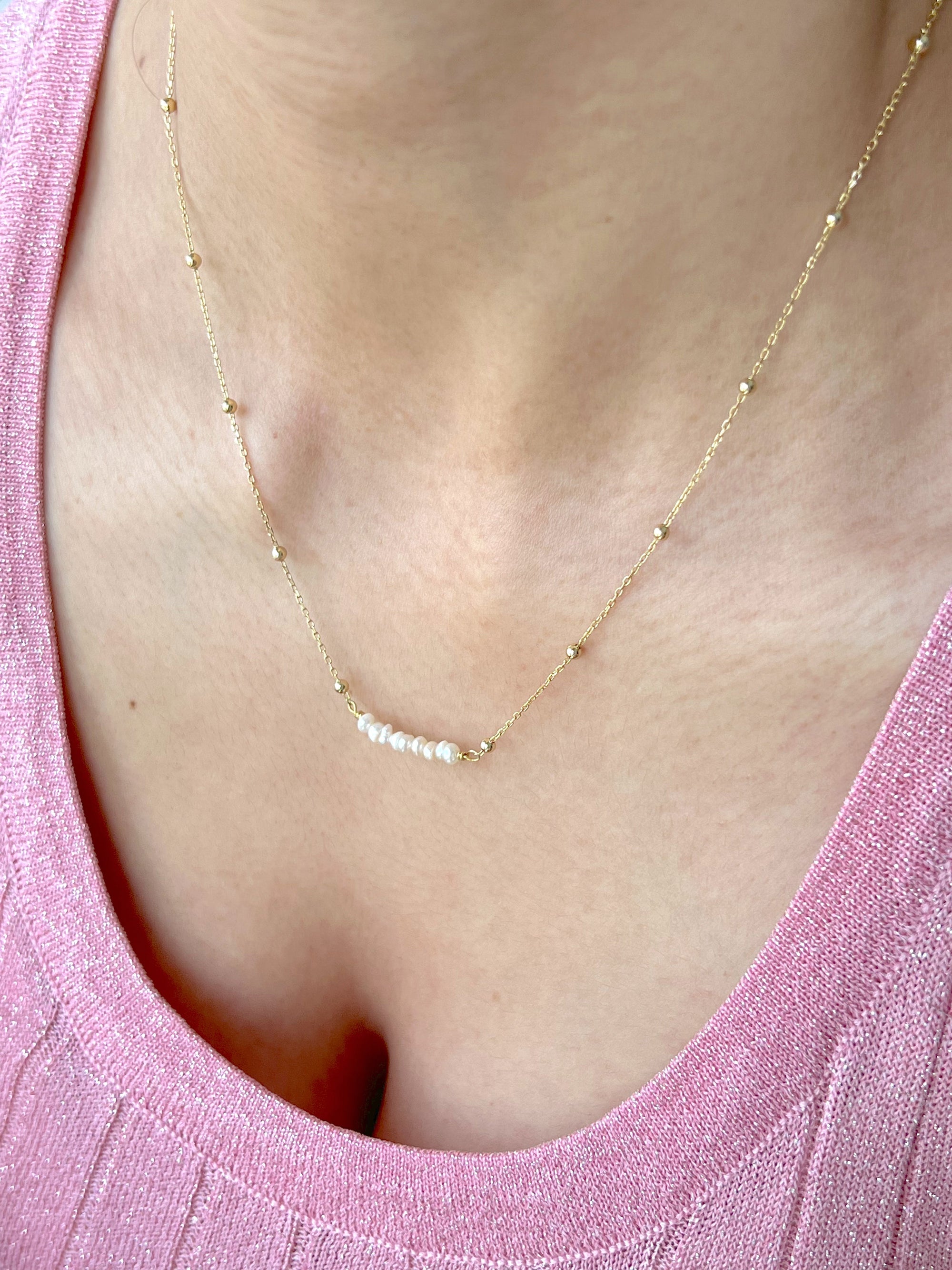 Collier chaîne perle