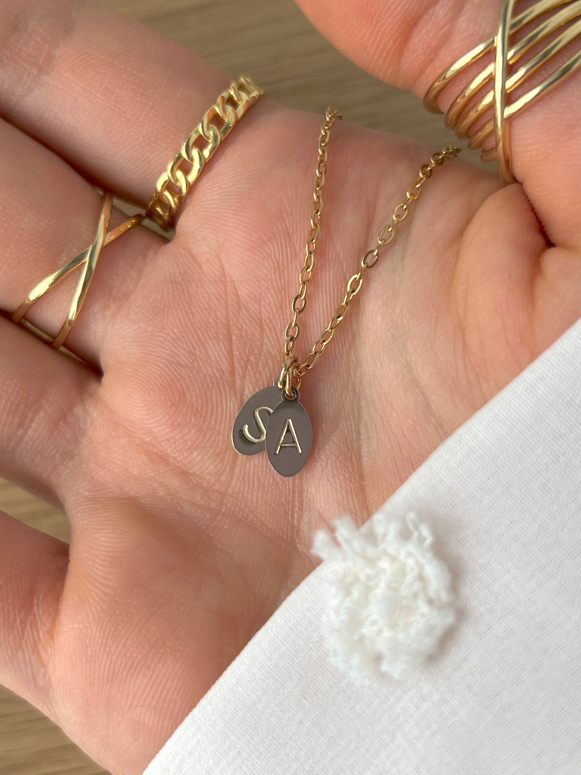 Collier à double ovales