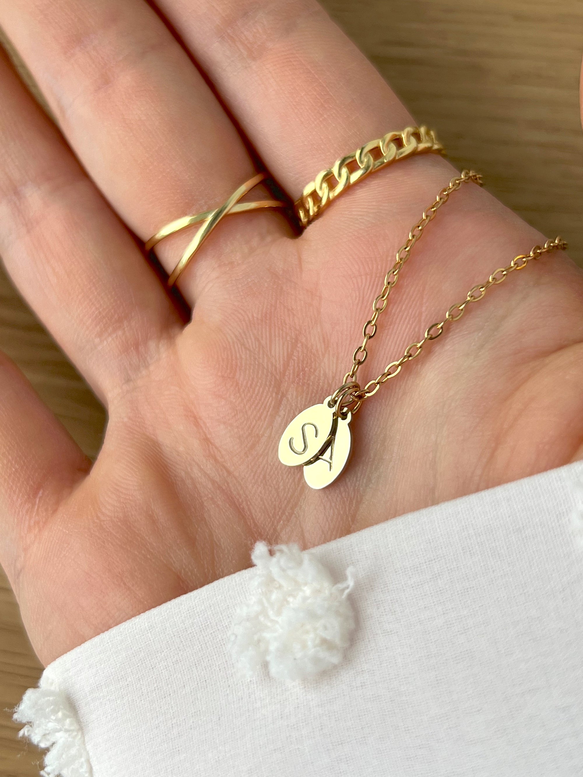 Collier à double ovales