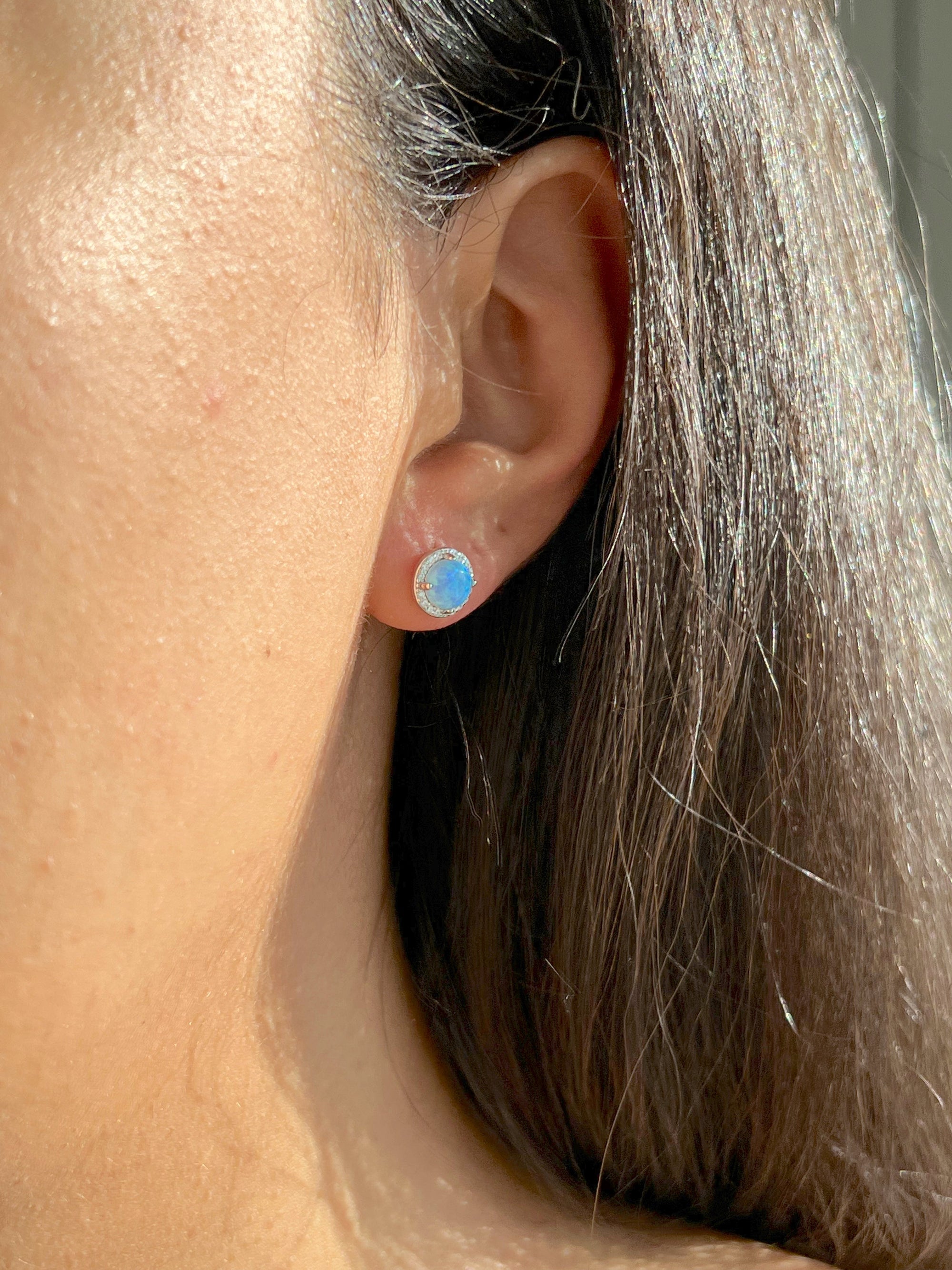 Boucles d'oreilles en opale rêveuse